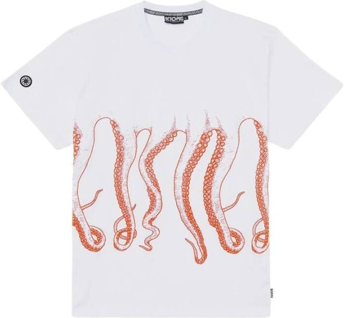 Octopus t-shirt White Heren