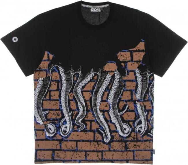 Octopus t-shirt Zwart Heren