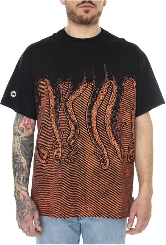 Octopus T-Shirts Zwart Heren