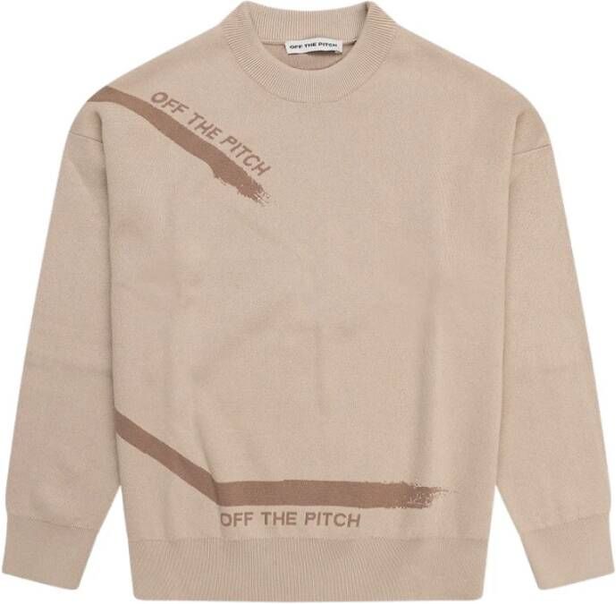 Off The Pitch Direction Jacquard Sweater Heren Sand Beige Heren