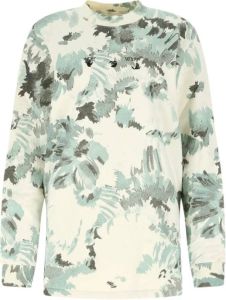 Off White Abstract-Print Sweater Dress Beige Dames