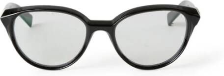 Off White Zwarte Blauwe Optische Brillen Asian Fit Black Dames