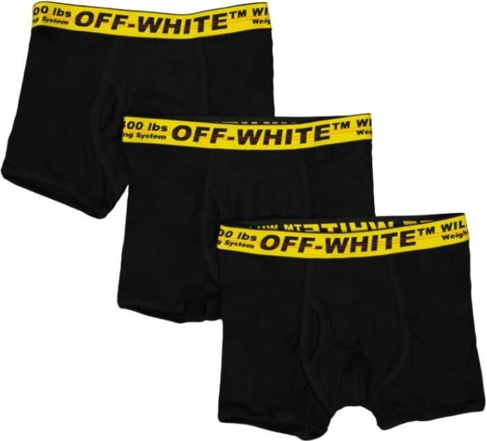 Off White Industrial Boxers 3-pack Zwart Heren