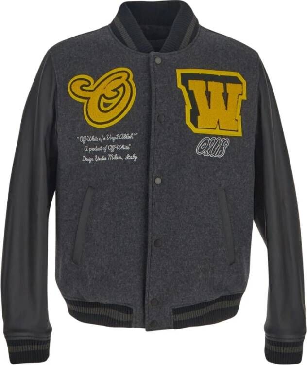 Off White Bomber Jackets Zwart Heren