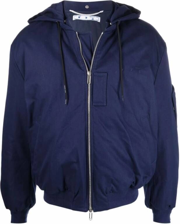 Off White Bomberjack Blauw Heren