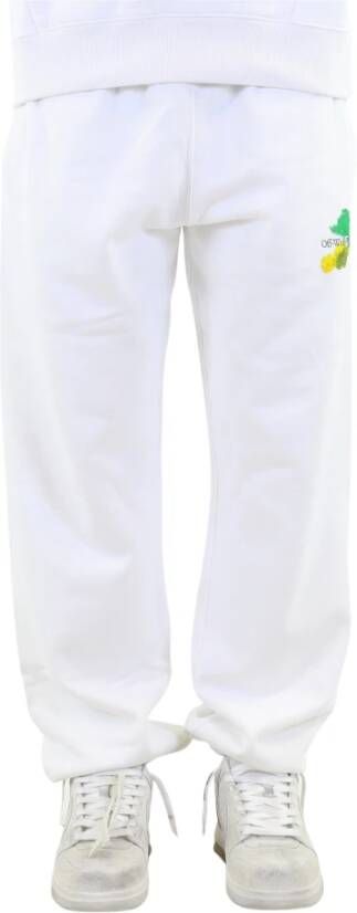 Off White Katoenen Logo Sweatpants met Elastische Tailleband White Heren