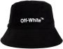Off White Bucket Hat With Logo Zwart Heren - Thumbnail 1