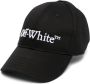 Off White Zwarte en witte Bookish Dril Baseball Cap Black Heren - Thumbnail 1