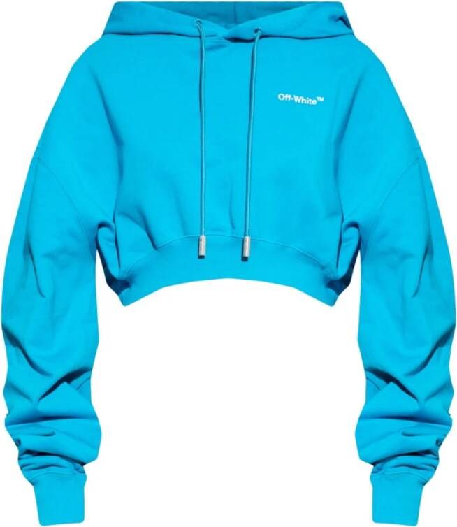 Off-White Hoodie met logoprint Blauw - Foto 2