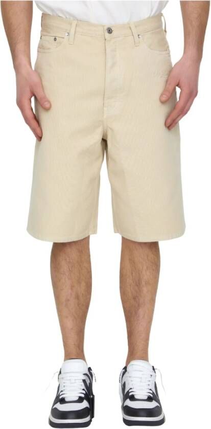 Off White Casual korte broek Beige Heren