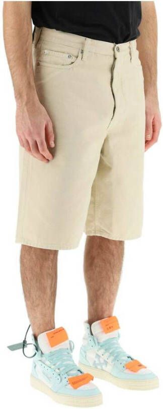 Off White Casual Shorts Beige Heren