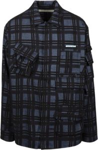 Off White Check Voyager Flannel Blauw Dames
