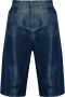 Off White Blauwe Bermuda Jeans Oversized Fit 100% Katoen Blue Heren - Thumbnail 1