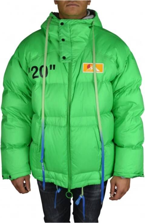 Off White Donsjack Groen Heren