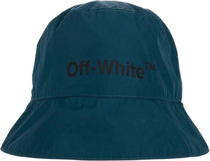 Off White Emmer hoed met logo Blauw Heren