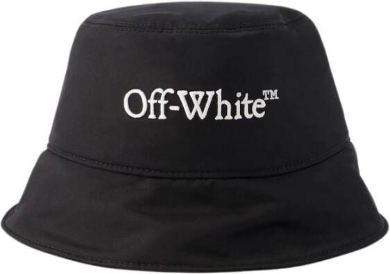 Off White Zwarte Logo Hoeden 100% Polyester Black Dames