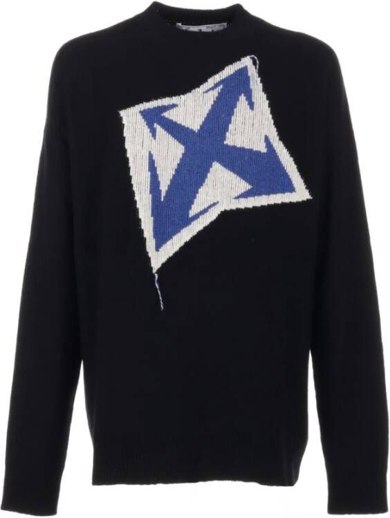 Off White Heren Wollen Trui Zwart Heren