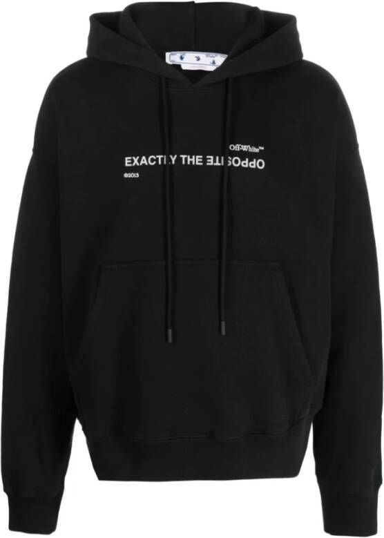 Off White Hoodie Zwart Heren