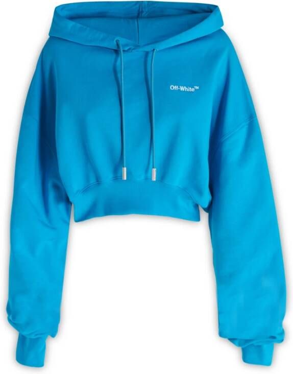 Off White Hoodies Blauw Dames