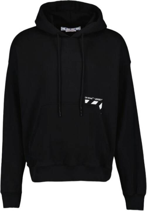 Off White Skate Logo Hoodie Zwart Wit Black Heren
