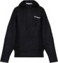 Off White Gebreide hoodie met contrastlogo Black Heren - Thumbnail 1
