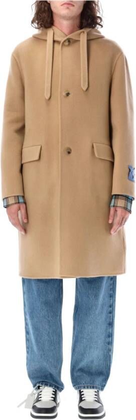 Off White Jas met enkele rij knopen Beige Heren