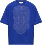 Off White Blauw T-shirt Regular Fit 100% Katoen Blue Heren - Thumbnail 1