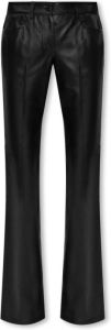 Off White Leather Trousers Zwart Dames