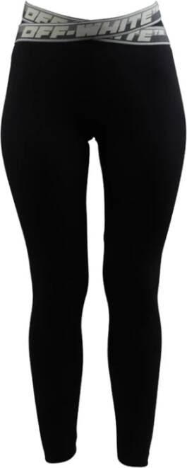 Off-White Legging met logoband Zwart