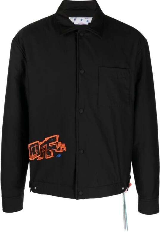 Off White Light Jackets Zwart Heren
