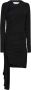 Off White Zwarte Mini Jurk met Uitsnede en Ruffle Detail Black Dames - Thumbnail 1