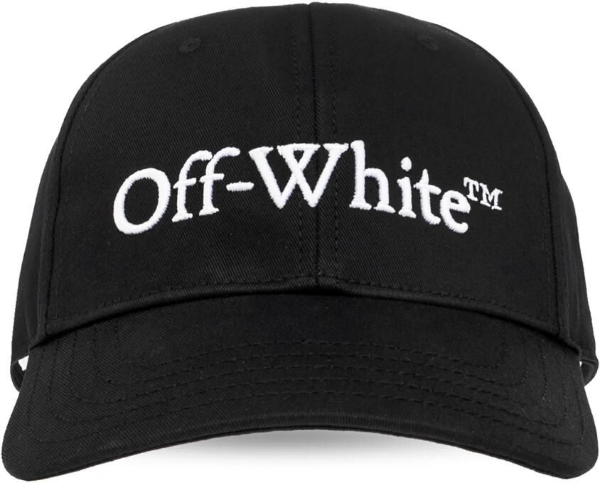 Off White Klassieke Bookish Dril Baseball Cap Black Heren