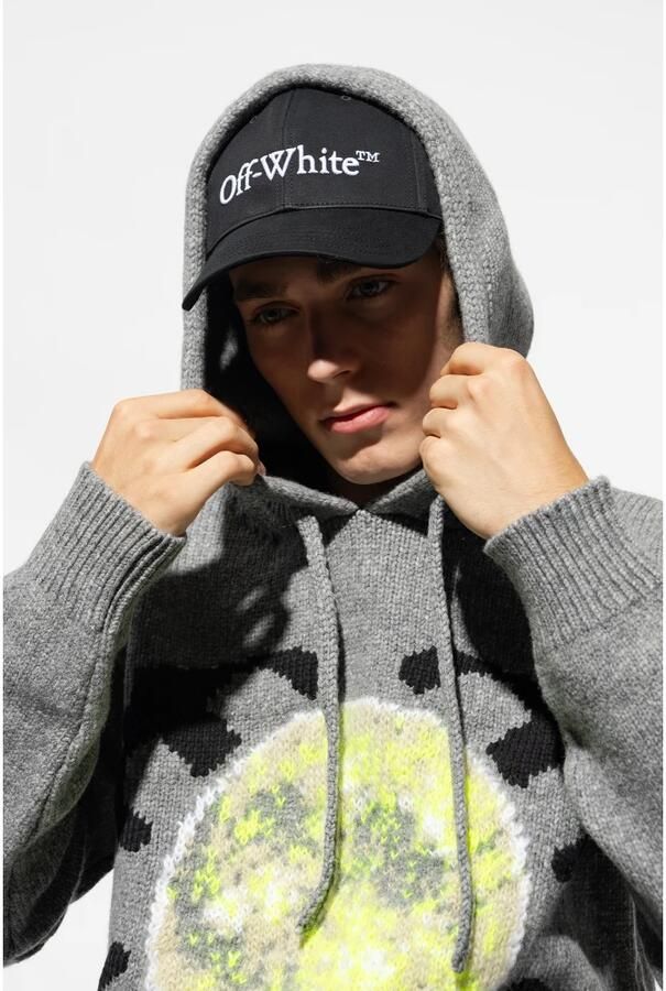 Off White Klassieke Bookish Dril Baseball Cap Black Heren - Foto 3