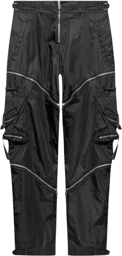 Off White Zwarte losse jeans met verstelbare taille en meerdere zakken Black Heren