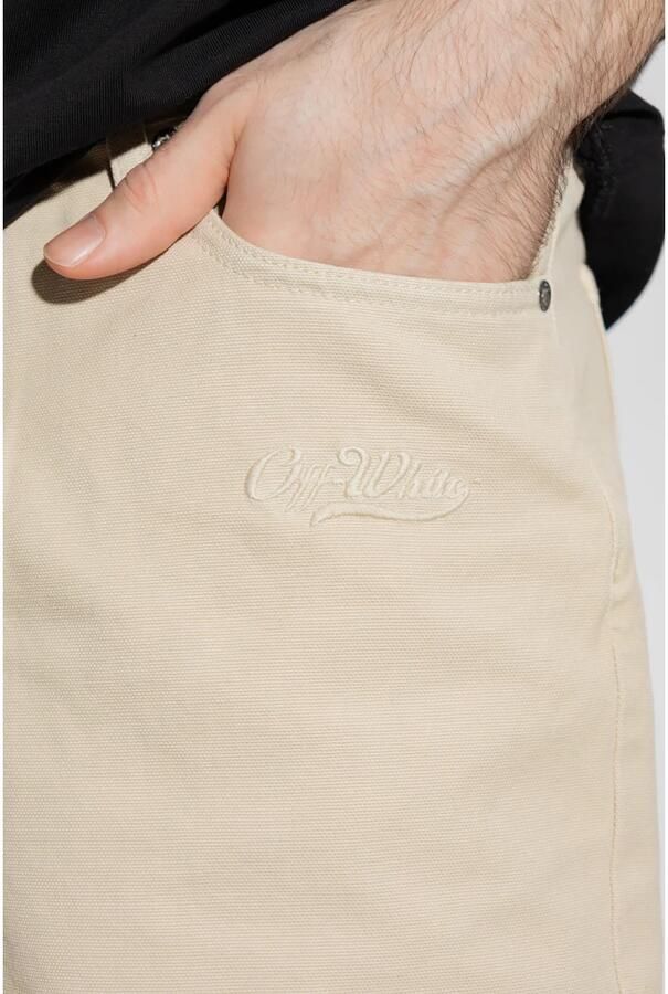 Off White Wave Off Canvas Utility Short Beige Heren - Foto 2