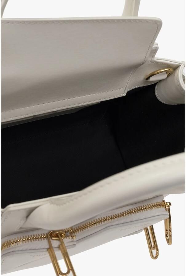 Off White Crèmekleurige Leren City Schoudertas met Magnetische Sluiting Beige Dames - Foto 5