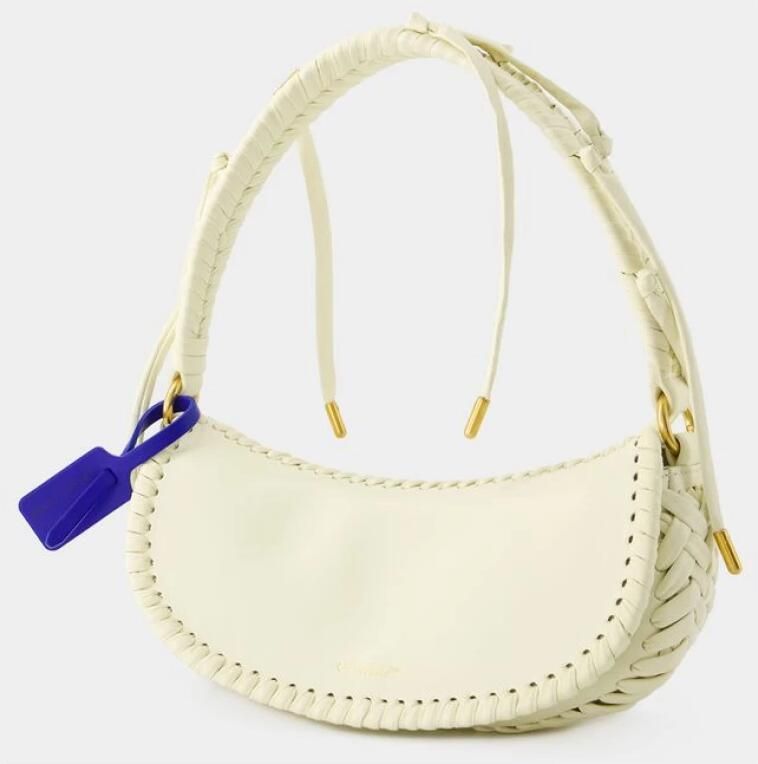 Off-White Shoppers Edge Weaving Shoulder Bag Leather Beige in beige - Foto 3