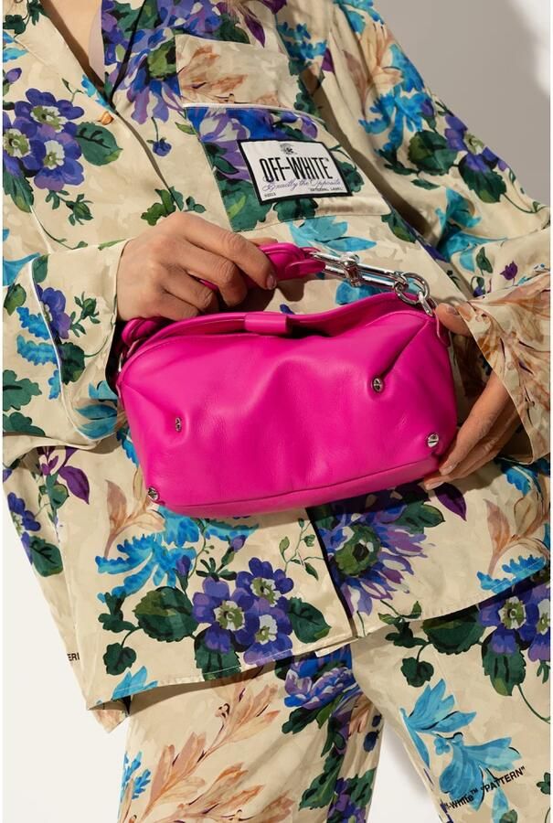 Off-White Hobo bags San Diego S Crossbody Fuchsia Leather in roze - Foto 3