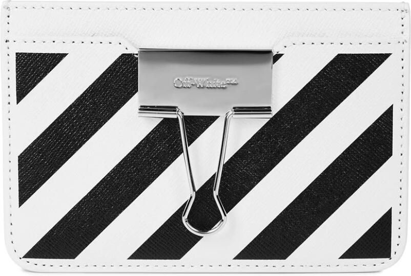 Off White Logo Leren Kaarthouder Italië White Dames - Foto 4