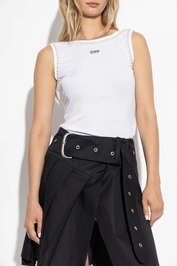 Off White Logo Top White Dames - Foto 4