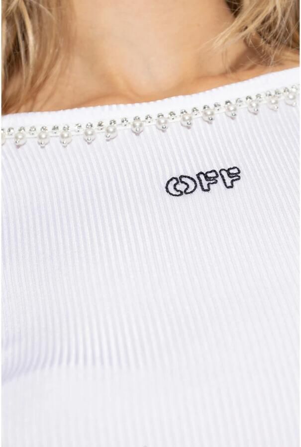 Off White Logo Top White Dames - Foto 2