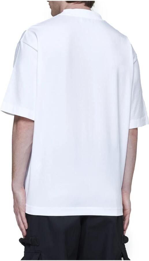 Off White Jersey Texture Logo Print T-shirts en Polos White Heren - Foto 4