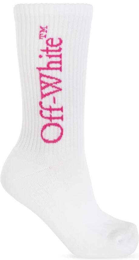 Off White Sokken met logo White Dames
