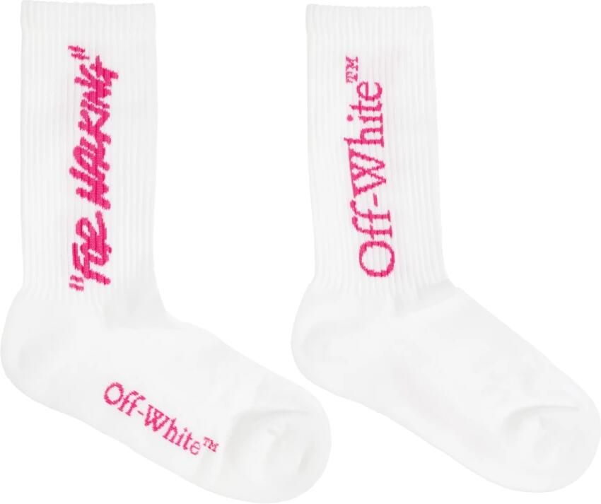 Off White Sokken met logo White Dames - Foto 2