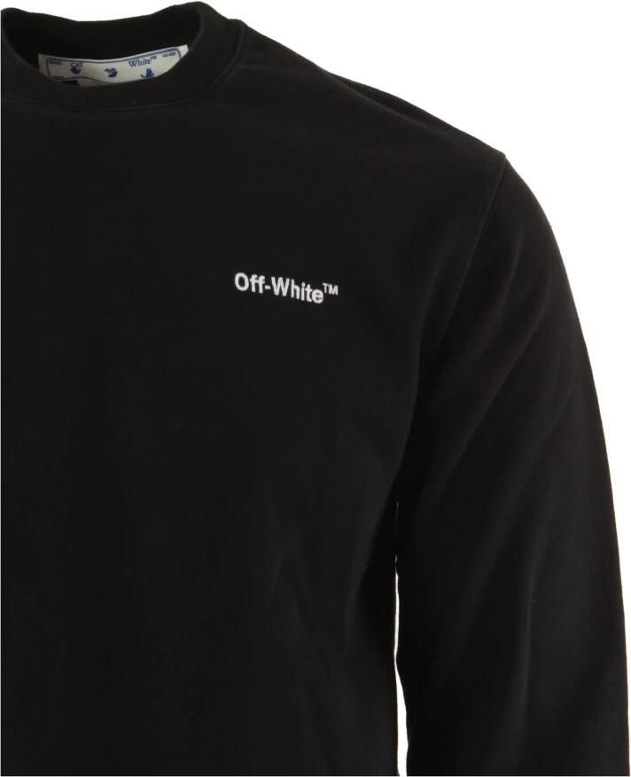 Off White Zwarte Sweater met Logo Print Black Heren - Foto 1