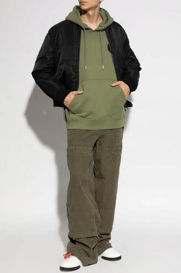 Off White Sweatshirt met logo Green Heren - Foto 3