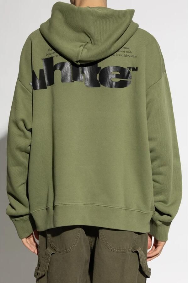 Off White Sweatshirt met logo Green Heren - Foto 5