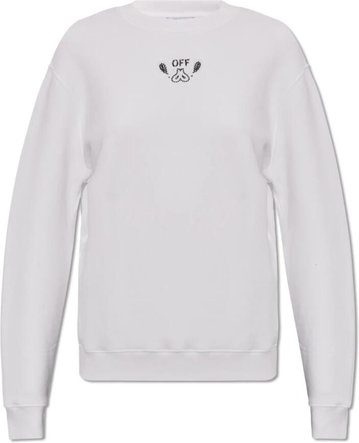 Off White Sweatshirt met logo White Dames