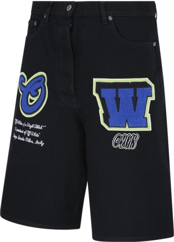 Off White Zwarte Bermuda Shorts Oversized Fit Black Heren - Foto 3