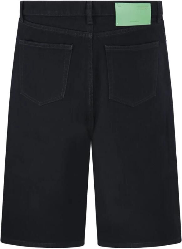 Off White Zwarte Bermuda Shorts Oversized Fit Black Heren - Foto 2
